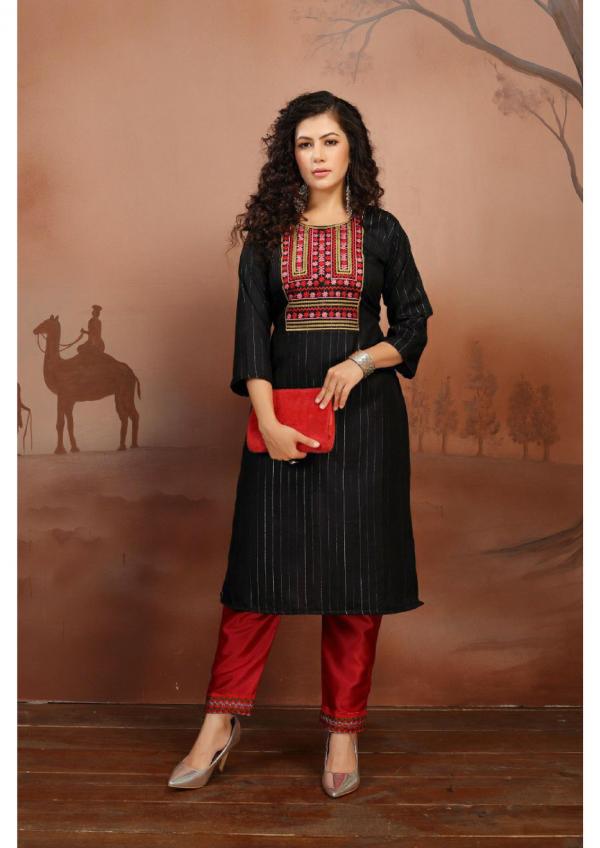 Fly Free Navratan Fancy Rayon Embroidery Kurti With Bottom